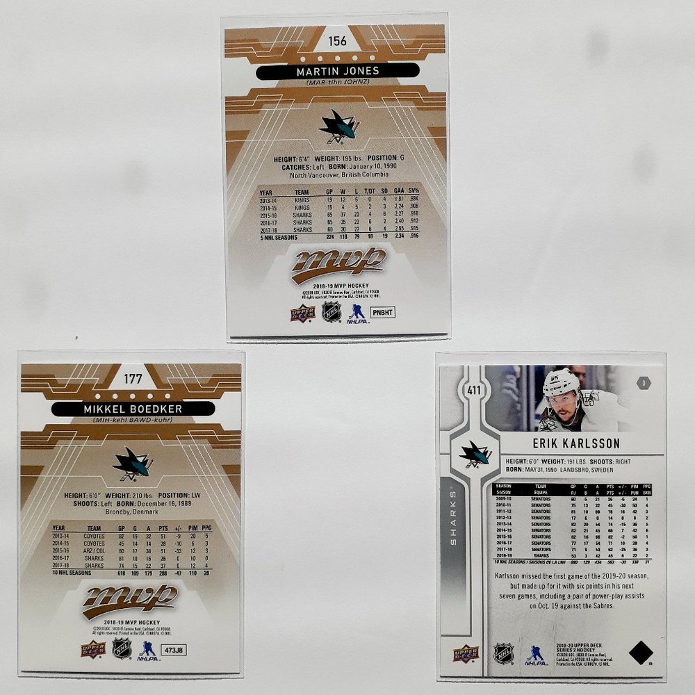 San Jose Sharks 9 Card Lot - HCKY [25_1] - Picture 8 of 8